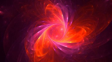 Soyut fraktal ışık arkaplanı 3 boyutlu oluşturuluyor