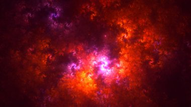 Soyut fraktal ışık arkaplanı 3 boyutlu oluşturuluyor