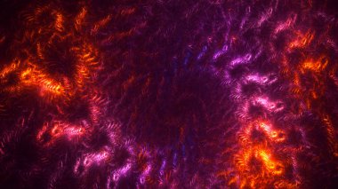 Soyut fraktal ışık arkaplanı 3 boyutlu oluşturuluyor