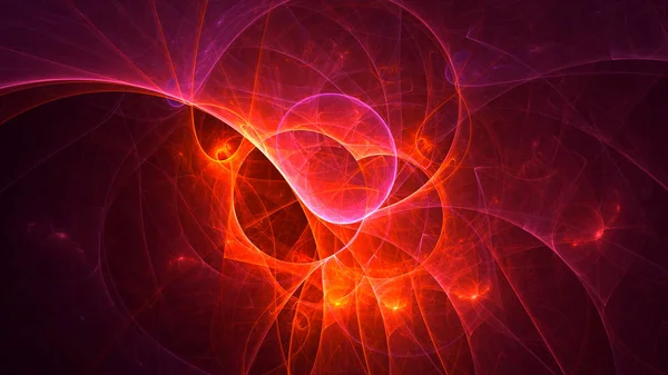 Soyut fraktal ışık arkaplanı 3 boyutlu oluşturuluyor