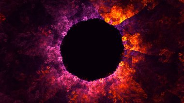 Soyut fraktal ışık arkaplanı 3 boyutlu oluşturuluyor