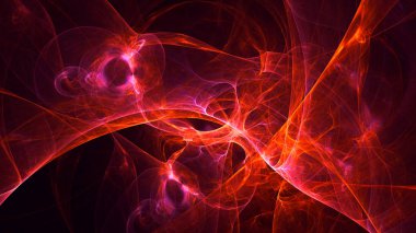 Soyut fraktal ışık arkaplanı 3 boyutlu oluşturuluyor