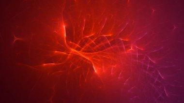 Soyut fraktal ışık arkaplanı 3 boyutlu oluşturuluyor