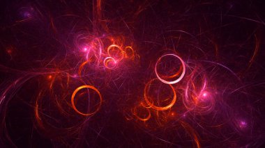 Soyut fraktal ışık arkaplanı 3 boyutlu oluşturuluyor