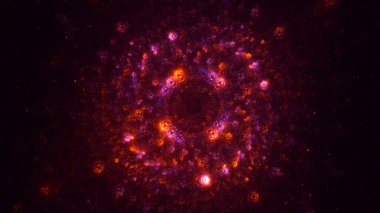 Soyut fraktal ışık arkaplanı 3 boyutlu oluşturuluyor