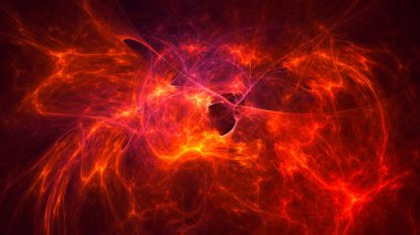 Soyut fraktal ışık arkaplanı 3 boyutlu oluşturuluyor