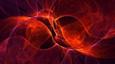 Soyut fraktal ışık arkaplanı 3 boyutlu oluşturuluyor