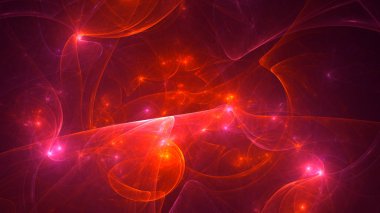 Soyut fraktal ışık arkaplanı 3 boyutlu oluşturuluyor