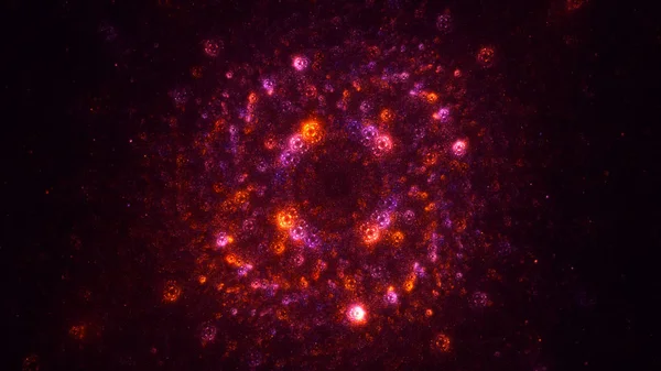 Soyut fraktal ışık arkaplanı 3 boyutlu oluşturuluyor