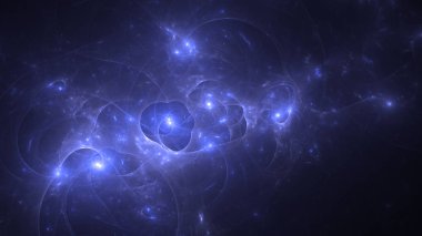 Soyut fraktal ışık arkaplanı 3 boyutlu oluşturuluyor