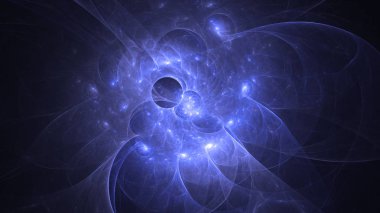 Soyut fraktal ışık arkaplanı 3 boyutlu oluşturuluyor