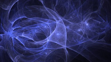 Soyut fraktal ışık arkaplanı 3 boyutlu oluşturuluyor