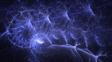 Soyut fraktal ışık arkaplanı 3 boyutlu oluşturuluyor