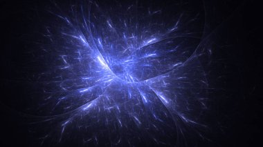Soyut fraktal ışık arkaplanı 3 boyutlu oluşturuluyor