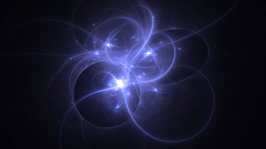 Soyut fraktal ışık arkaplanı 3 boyutlu oluşturuluyor