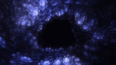 Soyut fraktal ışık arkaplanı 3 boyutlu oluşturuluyor