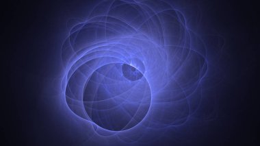 Soyut fraktal ışık arkaplanı 3 boyutlu oluşturuluyor