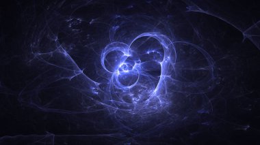 Soyut fraktal ışık arkaplanı 3 boyutlu oluşturuluyor