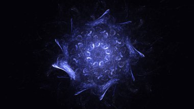 Soyut fraktal ışık arkaplanı 3 boyutlu oluşturuluyor