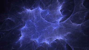 Soyut fraktal ışık arkaplanı 3 boyutlu oluşturuluyor