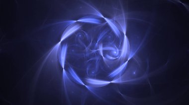 Soyut fraktal ışık arkaplanı 3 boyutlu oluşturuluyor