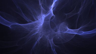 Soyut fraktal ışık arkaplanı 3 boyutlu oluşturuluyor