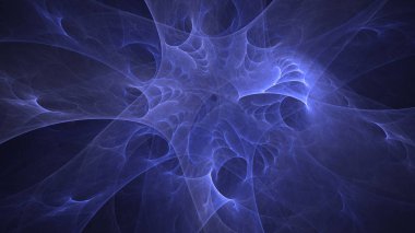 Soyut fraktal ışık arkaplanı 3 boyutlu oluşturuluyor