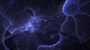 Soyut fraktal ışık arkaplanı 3 boyutlu oluşturuluyor