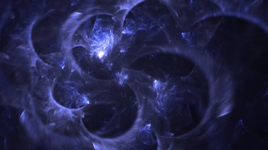 Soyut fraktal ışık arkaplanı 3 boyutlu oluşturuluyor