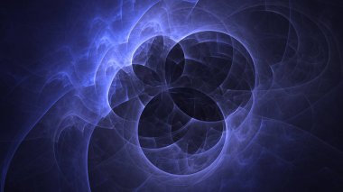 Soyut fraktal ışık arkaplanı 3 boyutlu oluşturuluyor