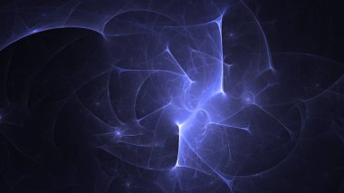 Soyut fraktal ışık arkaplanı 3 boyutlu oluşturuluyor