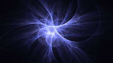 Soyut fraktal ışık arkaplanı 3 boyutlu oluşturuluyor