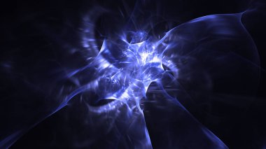 Soyut fraktal ışık arkaplanı 3 boyutlu oluşturuluyor