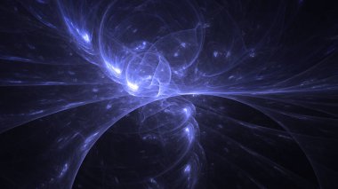 Soyut fraktal ışık arkaplanı 3 boyutlu oluşturuluyor