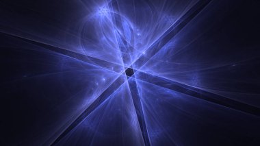 Soyut fraktal ışık arkaplanı 3 boyutlu oluşturuluyor