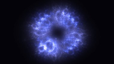 Soyut fraktal ışık arkaplanı 3 boyutlu oluşturuluyor