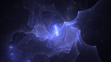 Soyut fraktal ışık arkaplanı 3 boyutlu oluşturuluyor