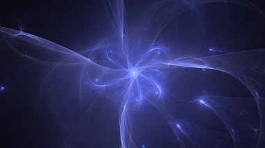 Soyut fraktal ışık arkaplanı 3 boyutlu oluşturuluyor