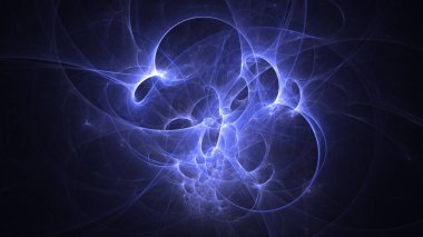 Soyut fraktal ışık arkaplanı 3 boyutlu oluşturuluyor