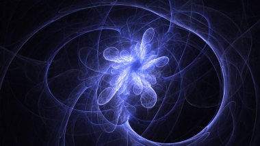 Soyut fraktal ışık arkaplanı 3 boyutlu oluşturuluyor
