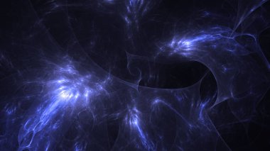 Soyut fraktal ışık arkaplanı 3 boyutlu oluşturuluyor