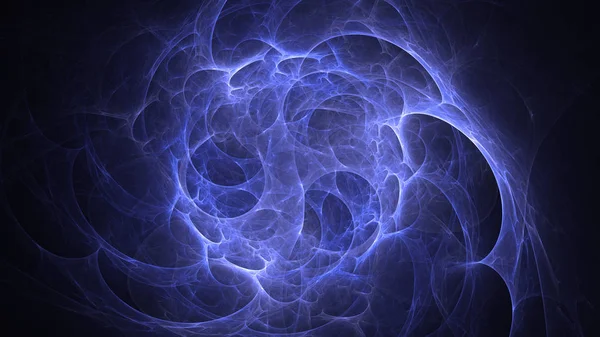 Renderização Abstrato Azul Fundo Luz Fractal — Fotografia de Stock