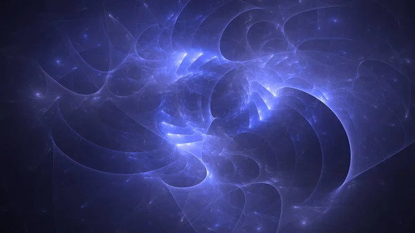 Renderização Abstrato Azul Fundo Luz Fractal — Fotografia de Stock