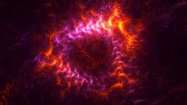 Soyut kırmızı fraktal ışık arkaplanı 3 boyutlu oluşturuluyor