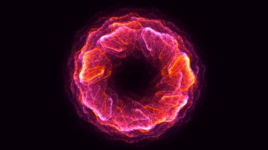 Soyut kırmızı fraktal ışık arkaplanı 3 boyutlu oluşturuluyor