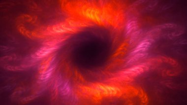 Soyut kırmızı fraktal ışık arkaplanı 3 boyutlu oluşturuluyor