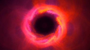 Soyut kırmızı fraktal ışık arkaplanı 3 boyutlu oluşturuluyor