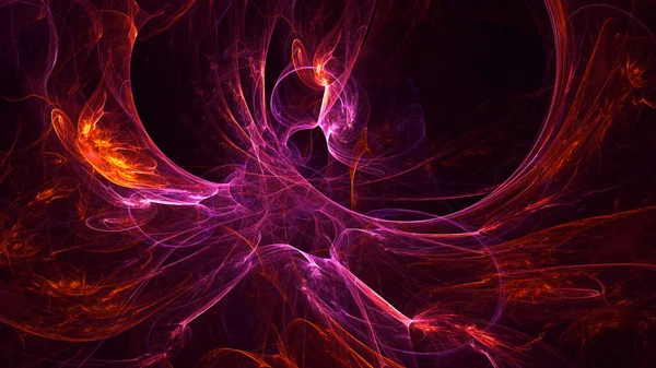 Renderização Abstrato Fundo Luz Fractal Vermelho — Fotografia de Stock