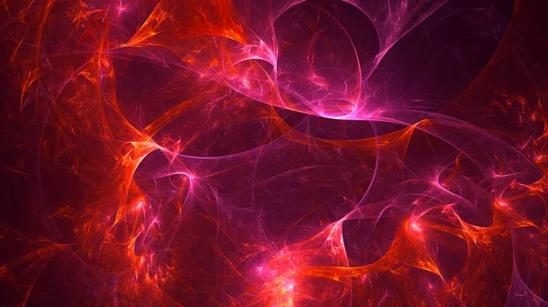 Renderização Abstrato Fundo Luz Fractal Vermelho — Fotografia de Stock