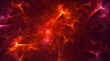 Soyut fraktal ışık arkaplanı 3 boyutlu oluşturuluyor